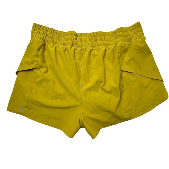 CALIA by Carrie Underwood Pants - Calia Women's Yellow Athletic Shorts XXL High Rise Gym Running